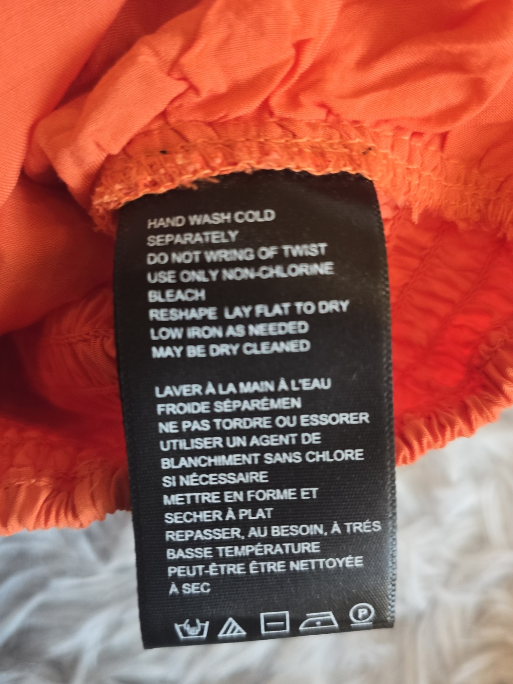 Urban Outfitters Bright Orange Off-Shoulder Ruched Tie-Front Crop Top - Picture 7 of 8